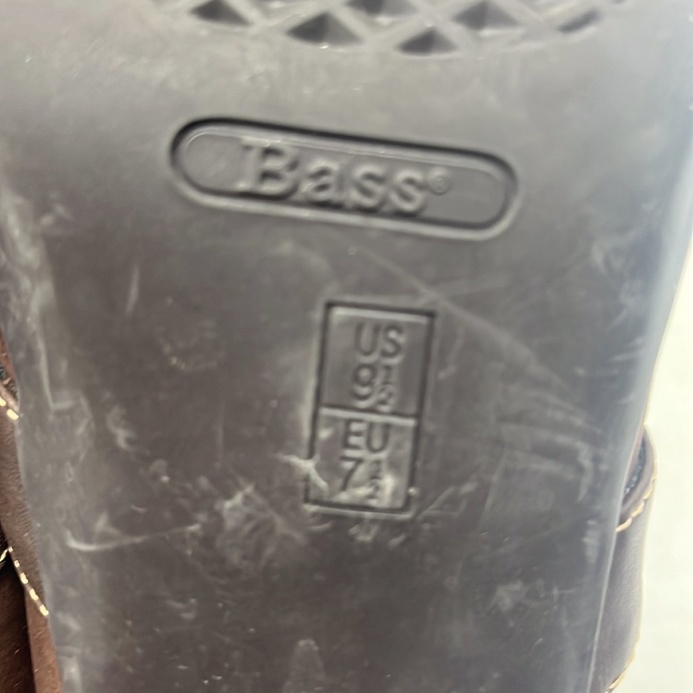 Bass & Co Brown Square Toe Mule Heels Size 9.5 CM4378 - Picture 8 of 8